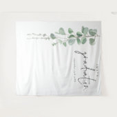 Eukalyptus Grad Name Abschluss Foto Hintergrund Wandteppich (Vorderseite (Horizontal))
