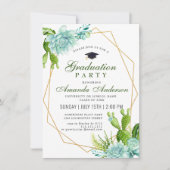 Eukalyptus-Graduierungspartei Einladung (Vorderseite)