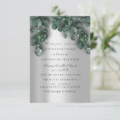 Eukalyptus Gray VIP Bridal Wedding Woodland Rustik Einladung (Stehend Vorderseite)