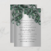 Eukalyptus Gray VIP Bridal Wedding Woodland Rustik Einladung (Vorne/Hinten)
