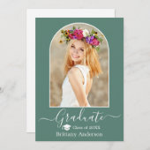 Eukalyptus Green Abschluss Ankündigung (Vorne/Hinten)