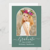 Eukalyptus Green Abschluss Ankündigung (Vorne/Hinten)