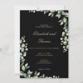 Eukalyptus green Blätter Einladung (Vorderseite)