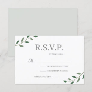 Eukalyptus Green Blätter Elegante Wedding UAWG Einladung