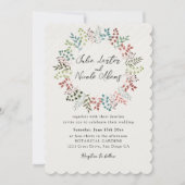 Eukalyptus Green Blätter Wreath Wedding Einladung (Vorderseite)