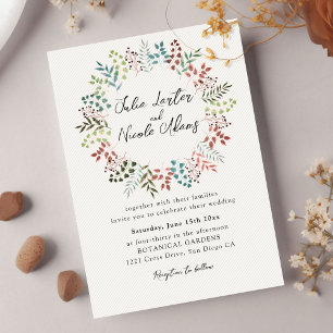Eukalyptus Green Blätter Wreath Wedding Einladung