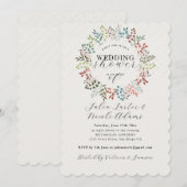 Eukalyptus Green Blätter Wreath Wedding Einladung (Vorne/Hinten)