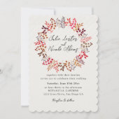 Eukalyptus Green Blätter Wreath Wedding Einladung (Vorderseite)