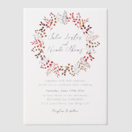 Eukalyptus Green Blätter Wreath Wedding Pergament Einladungen