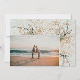 Eukalyptus Green Breezy Sea Glass Foto Save The Date