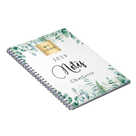 Eukalyptus green business logo 2023 notizblock (Rechte Seite)