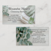 Eukalyptus Green Cleaning Service Housekeeping Visitenkarte (Vorne/Hinten)
