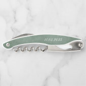 Eukalyptus Green Custom Wedding Danke für Ihre Fav Kellnermesser (Rückseite)