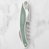 Eukalyptus Green Custom Wedding Danke für Ihre Fav Kellnermesser (Rückseite)