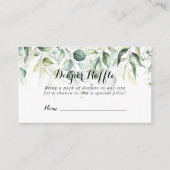 Eukalyptus Green Diaper Raffelschein für Wasserfar Begleitkarte (Vorderseite)