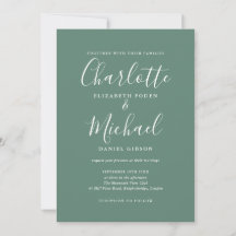 Eukalyptus Green Elegant Signature Script Hochzeit
