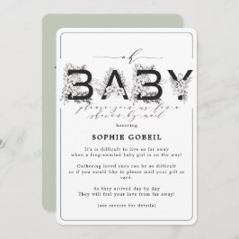 Eukalyptus Green Floral by Mail Kinderdusche Einladung