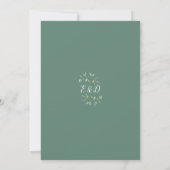 Eukalyptus Green Floral Monogram Wedding Einladung (Rückseite)