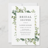 Eukalyptus Green Foliage Brautparty Einladung (Vorderseite)