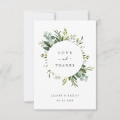 Eukalyptus Green Foliage Dankeschön-Karte Dankeskarte (Vorderseite)