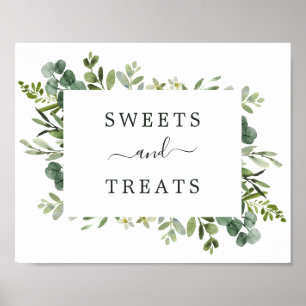 Eukalyptus Green Foliage Dessert Tafelschild Poster