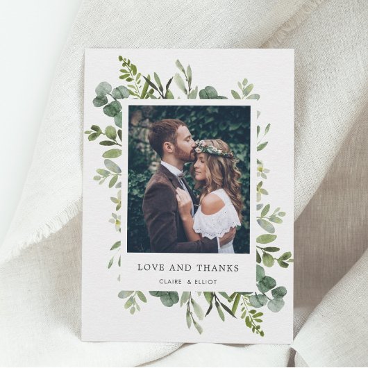 Eukalyptus Green Foliage Foto Danke Karte