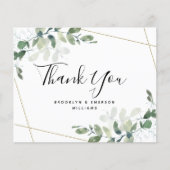 Eukalyptus Green Foliage Hochzeit Vielen Dank (Vorderseite)