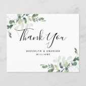 Eukalyptus Green Foliage Hochzeit Vielen Dank (Vorderseite)