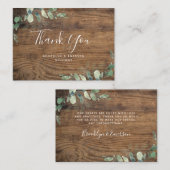 Eukalyptus Green Foliage Hochzeit Vielen Dank Mitteilungskarte (Vorne/Hinten)