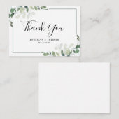 Eukalyptus Green Foliage Hochzeit Vielen Dank Mitteilungskarte (Vorne/Hinten)