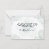 Eukalyptus Green Foliage Hochzeit Vielen Dank Mitteilungskarte (Rückseite)