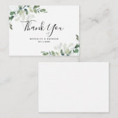 Eukalyptus Green Foliage Hochzeit Vielen Dank Mitteilungskarte (Vorne/Hinten)