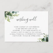 Eukalyptus Green Foliage Hochzeit wünschend gut Begleitkarte (Vorderseite)