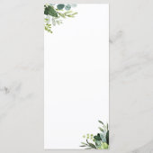 Eukalyptus Green Foliage-Karte Menükarte (Rückseite)