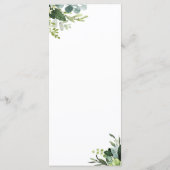 Eukalyptus Green Foliage-Karte Menükarte (Rückseite)