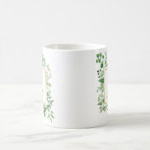 Eukalyptus Green Foliage Mit Monogramm Tasse (Mittel)