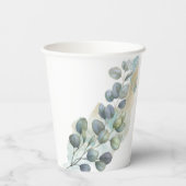 Eukalyptus Green Foliage Pappbecher (Rückseite)