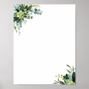 Eukalyptus Green Foliage Schlicht Poster