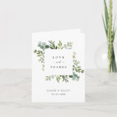 Eukalyptus Green Foliage Vielen Dank, geklappte Ka Karte (Vorderseite)