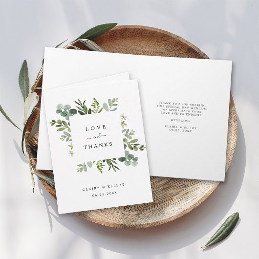 Eukalyptus Green Foliage Vielen Dank, geklappte Ka Karte