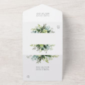 Eukalyptus Green Foliage Wedding All In One Einladung (Außenbereich)