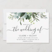 Eukalyptus Green Foliage Wedding Einladung (Vorderseite)