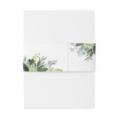 Eukalyptus Green Foliage Wedding Einladung Einladungsbanderole (Rückseitenbeispiel)