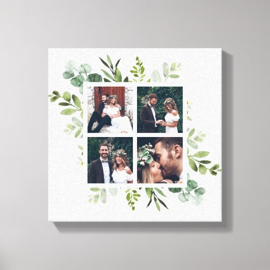 Eukalyptus Green Foliage Wedding Foto Square Leinwanddruck (Vorderseite)