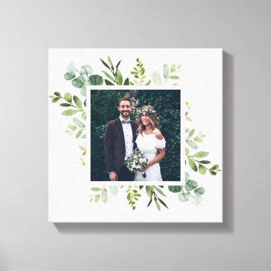 Eukalyptus Green Foliage Wedding Foto Square Leinwanddruck (Vorderseite)