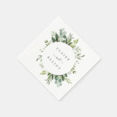 Eukalyptus Green Foliage Wedding Paper Serviette (Ecke)