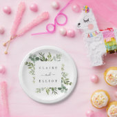 Eukalyptus Green Foliage Wedding Pappteller (Party)