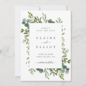 Eukalyptus Green Foliage Wedding Save The Date (Vorderseite)