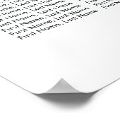 Eukalyptus Green Foliage Wedding Seating Chart Poster (Ecke)