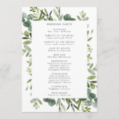 Eukalyptus Green Foliage Wedding Zeremony Program Programm (Rückseite)
